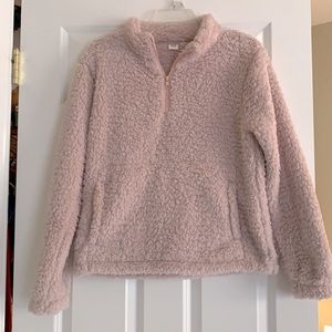 NWOT dusty pink GAP fleece 1/4 zip size XS